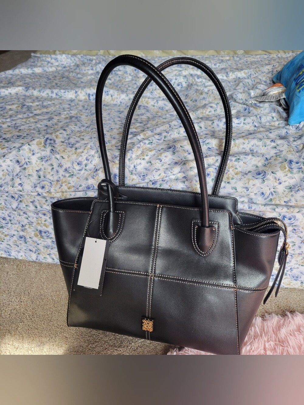 Nine West Paxtin Large Shopper Bag New With Tag Black